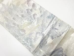 寺院風景模様織り出し　袋帯